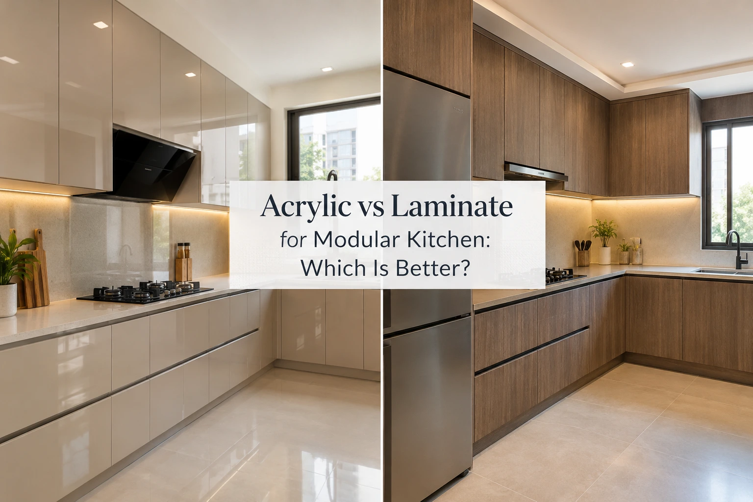 Acrylic vs Laminate for Modular Kitchen